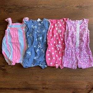 Bundle of 4 Carter’s Rompers (size 18 months)